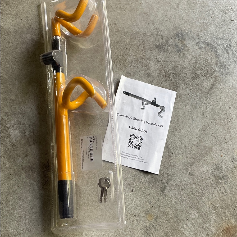 Yellow Steering Wheel Lock